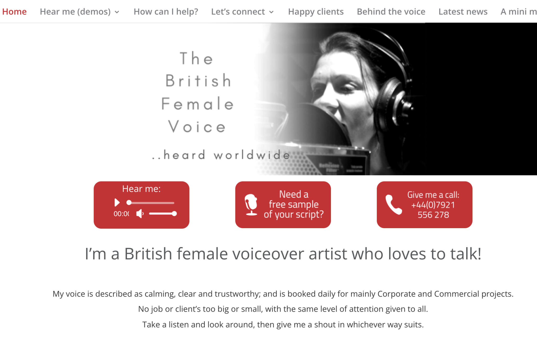 Promoting others VOICEOVER ARTIST